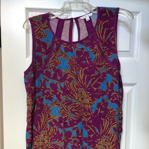 Purple and Blue Floral Shirt